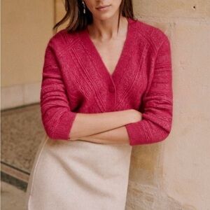 Sezane Eya Cardigan Wood Pink - Size XS